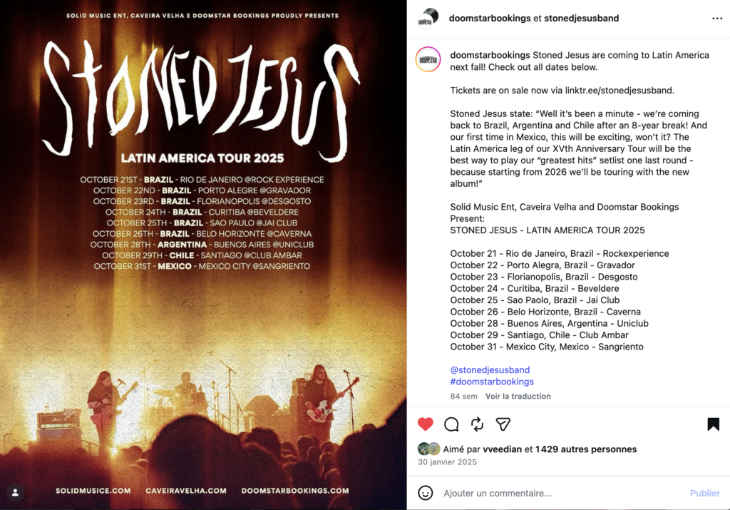 POSTER TOUR STONED JESUS